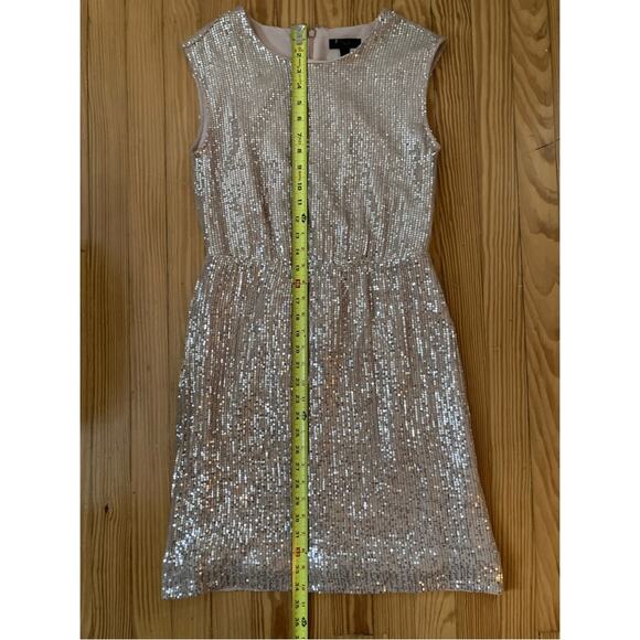J.Crew Sequin Cap Sleeve Dress Blush /Rose Gold Size 2 - Picture 8 of 11
